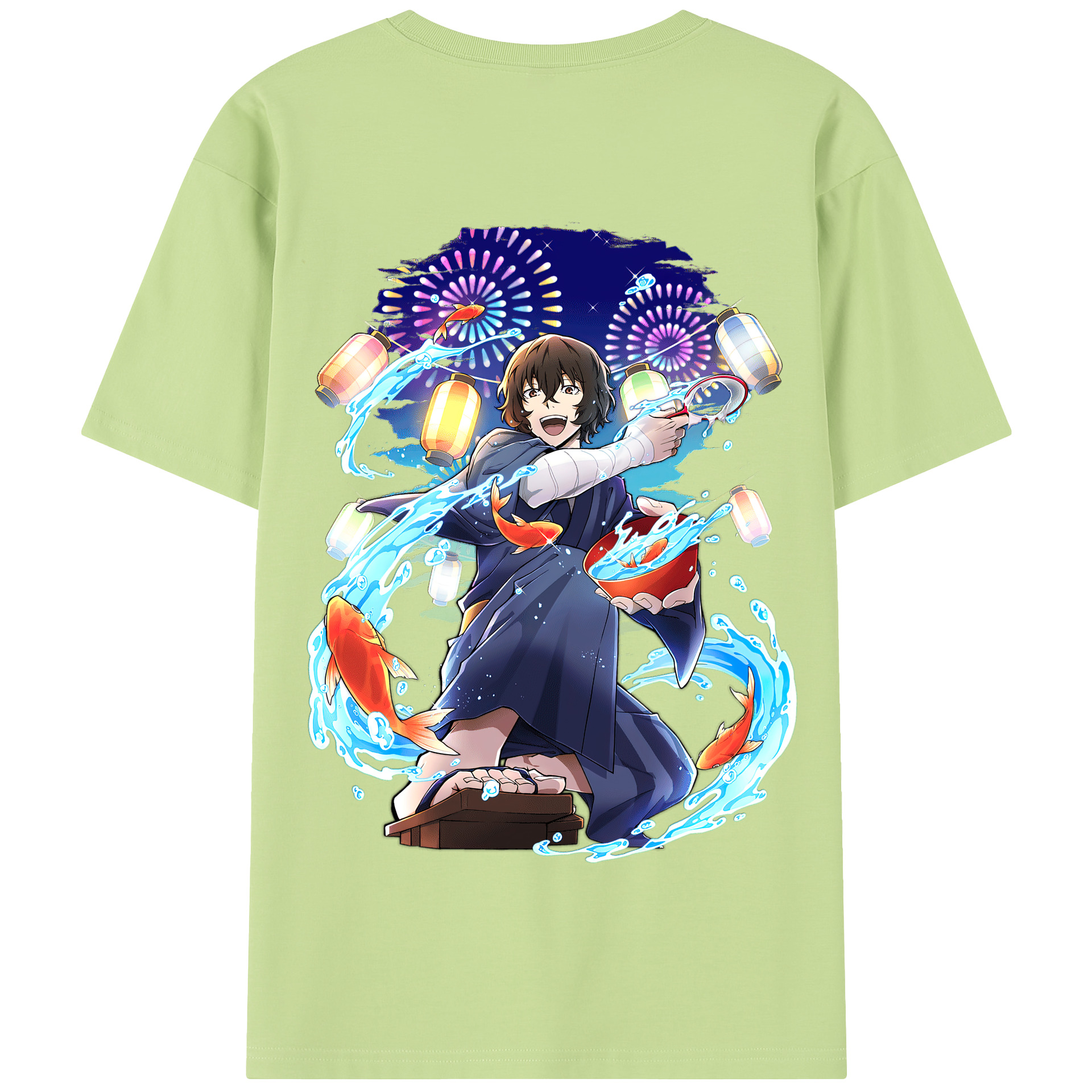 （画像用） 文豪ストレイドッグス Bungo Stray Dogs 綿100％半袖Tシャツ（背面プリント）